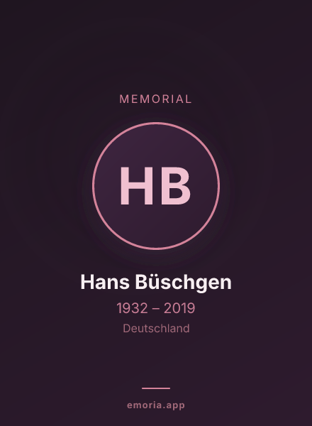 Memorial portrait of Hans Büschgen