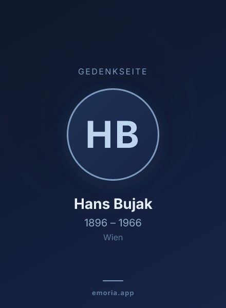 Gedenkportrait von Hans Bujak