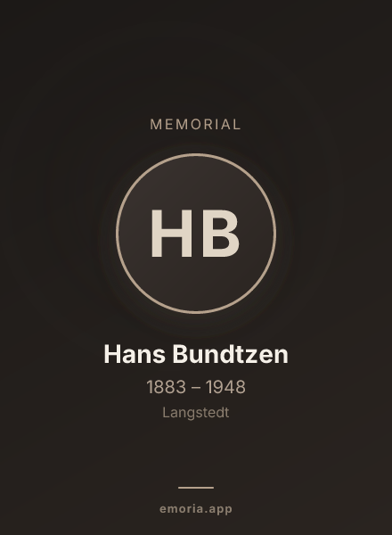 Memorial portrait of Hans Bundtzen