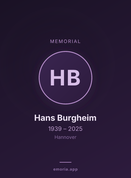 Memorial portrait of Hans Burgheim