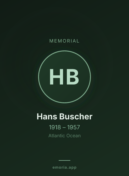 Memorial portrait of Hans Buscher