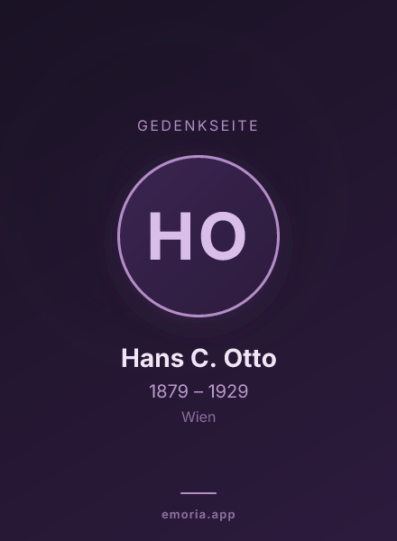 Gedenkportrait von Hans C. Otto