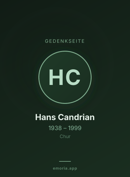 Gedenkportrait von Hans Candrian