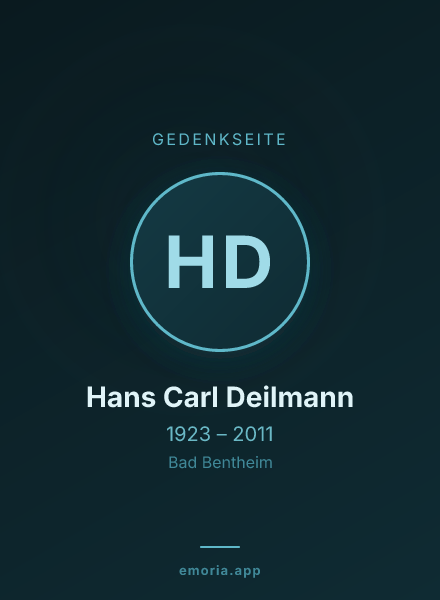 Gedenkportrait von Hans Carl Deilmann