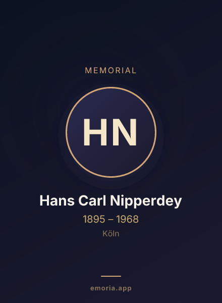 Memorial portrait of Hans Carl Nipperdey