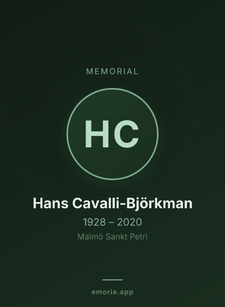 Memorial portrait of Hans Cavalli-Björkman