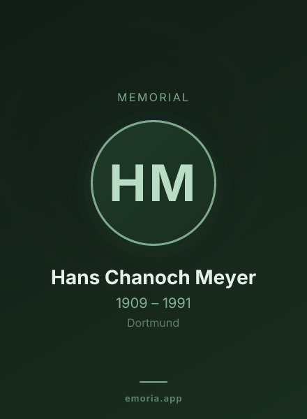 Memorial portrait of Hans Chanoch Meyer