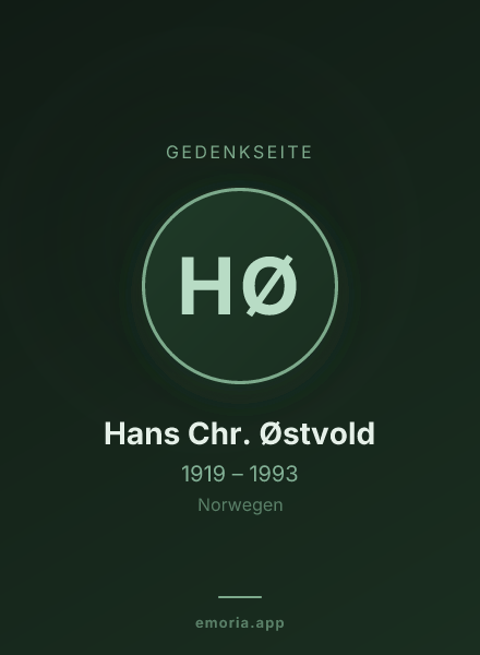 Gedenkportrait von Hans Chr. Østvold