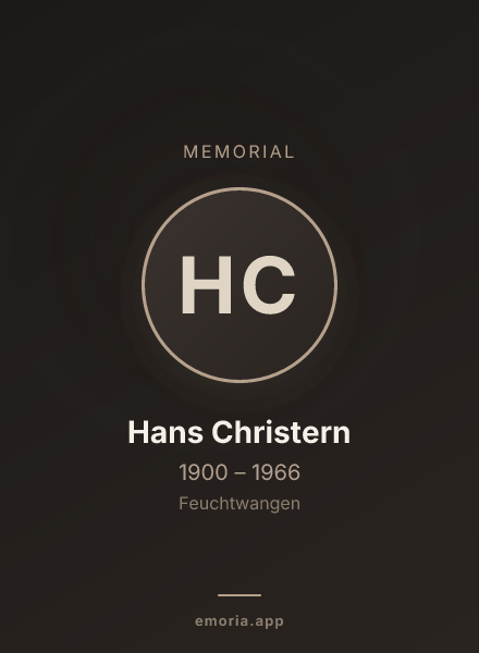 Memorial portrait of Hans Christern