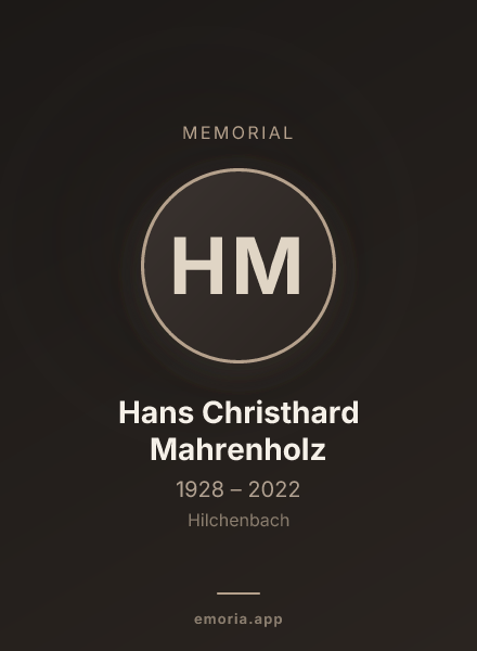 Memorial portrait of Hans Christhard Mahrenholz