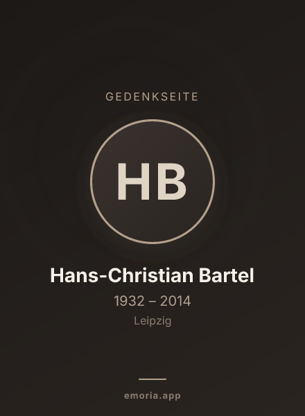 Gedenkportrait von Hans-Christian Bartel