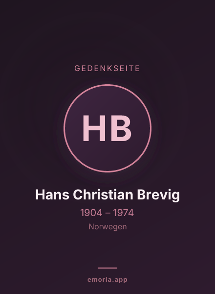 Gedenkportrait von Hans Christian Brevig