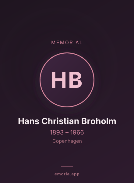 Memorial portrait of Hans Christian Broholm