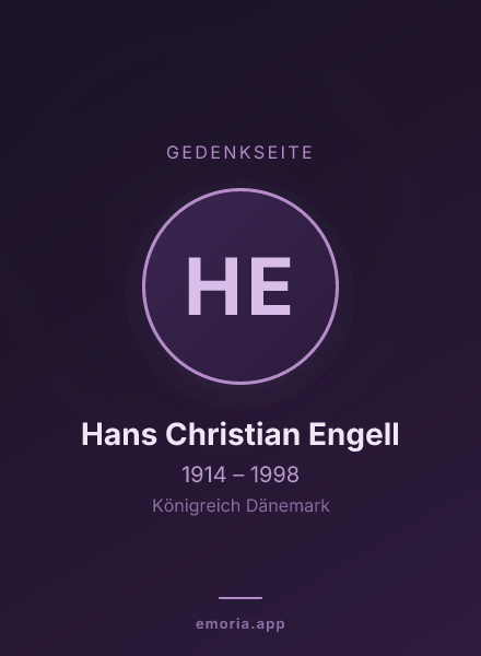 Gedenkportrait von Hans Christian Engell