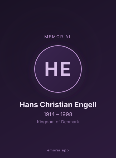 Memorial portrait of Hans Christian Engell