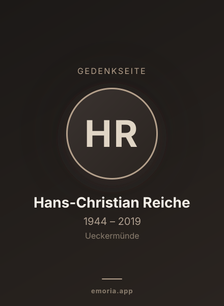 Gedenkportrait von Hans-Christian Reiche