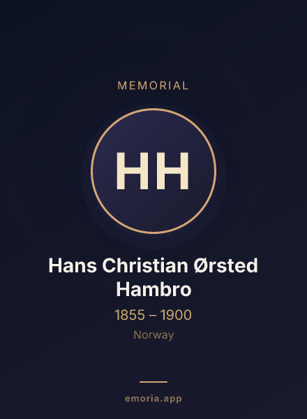 Memorial portrait of Hans Christian Ørsted Hambro