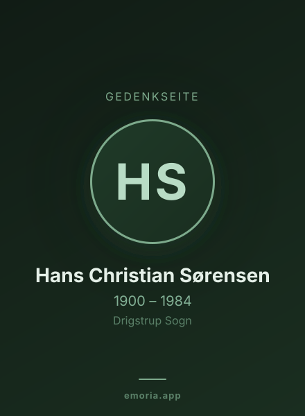 Gedenkportrait von Hans Christian Sørensen