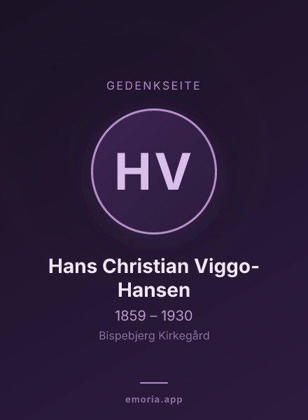 Gedenkportrait von Hans Christian Viggo-Hansen