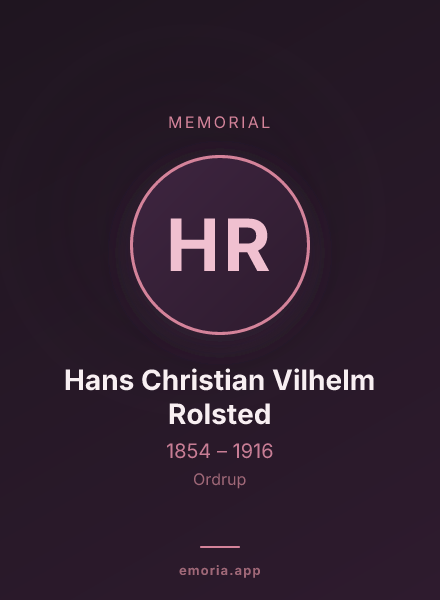 Memorial portrait of Hans Christian Vilhelm Rolsted