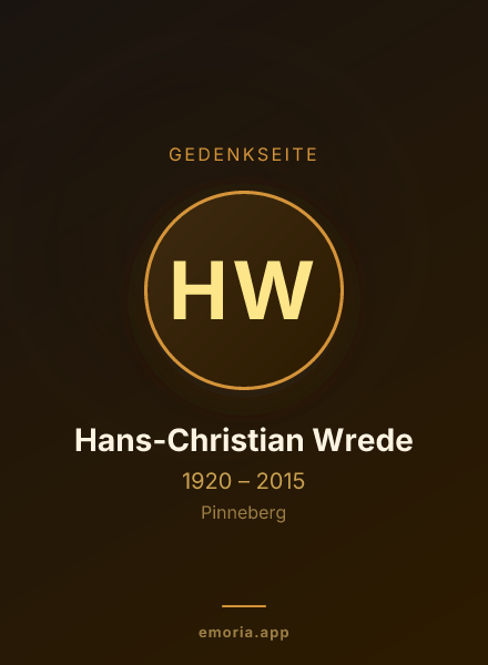 Gedenkportrait von Hans-Christian Wrede