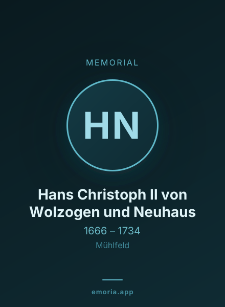Memorial portrait of Hans Christoph II von Wolzogen und Neuhaus