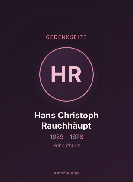 Gedenkportrait von Hans Christoph Rauchhäupt