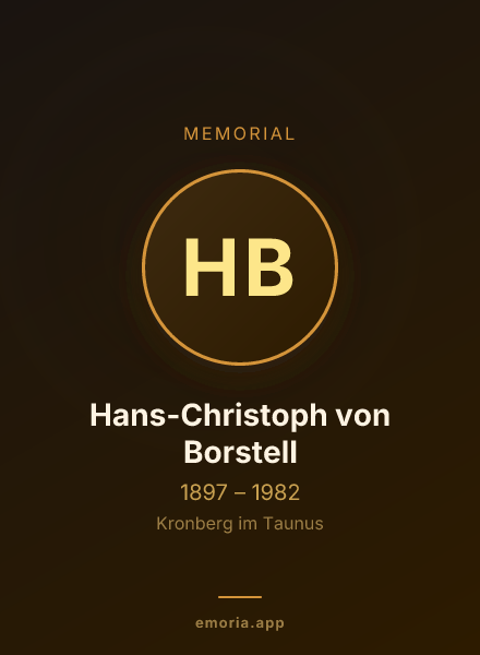 Memorial portrait of Hans-Christoph von Borstell