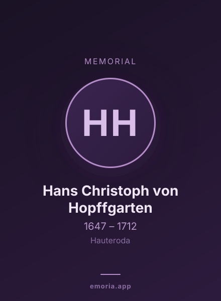 Memorial portrait of Hans Christoph von Hopffgarten