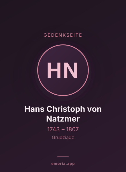 Gedenkportrait von Hans Christoph von Natzmer