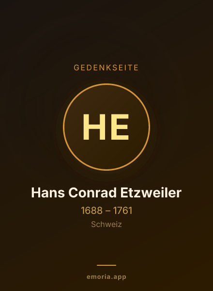 Gedenkportrait von Hans Conrad Etzweiler