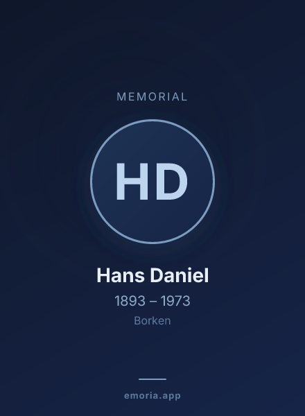 Memorial portrait of Hans Daniel
