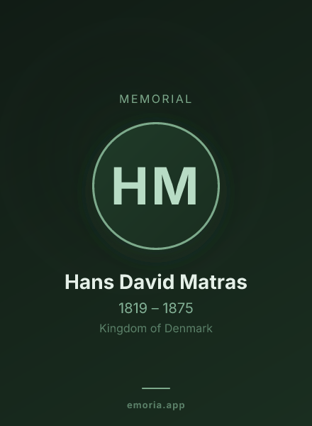 Memorial portrait of Hans David Matras