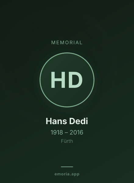 Memorial portrait of Hans Dedi