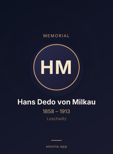 Memorial portrait of Hans Dedo von Milkau