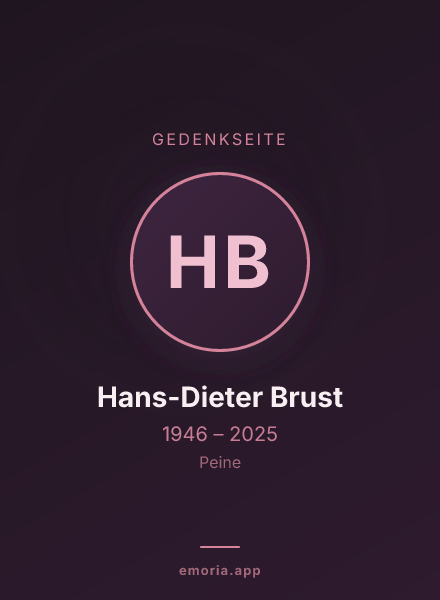 Gedenkportrait von Hans-Dieter Brust