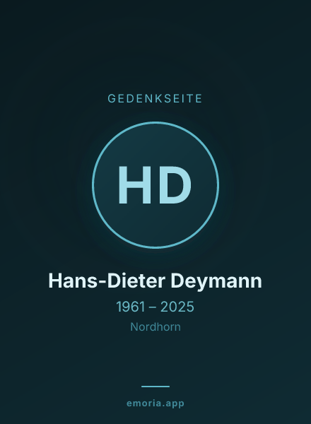 Gedenkportrait von Hans-Dieter Deymann