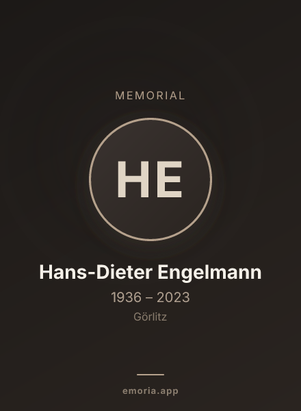 Memorial portrait of Hans-Dieter Engelmann