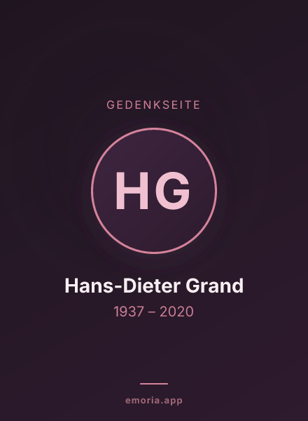 Gedenkportrait von Hans-Dieter Grand