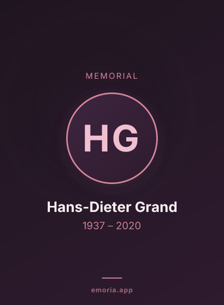 Memorial portrait of Hans-Dieter Grand