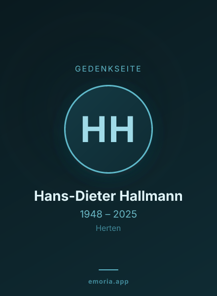 Gedenkportrait von Hans-Dieter Hallmann