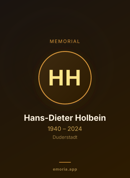 Memorial portrait of Hans-Dieter Holbein