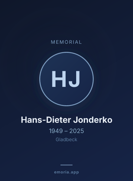 Memorial portrait of Hans-Dieter Jonderko