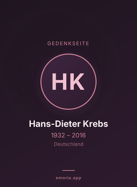 Gedenkportrait von Hans-Dieter Krebs