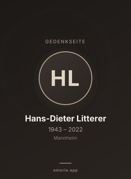 Gedenkportrait von Hans-Dieter Litterer