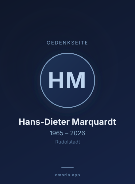 Gedenkportrait von Hans-Dieter Marquardt