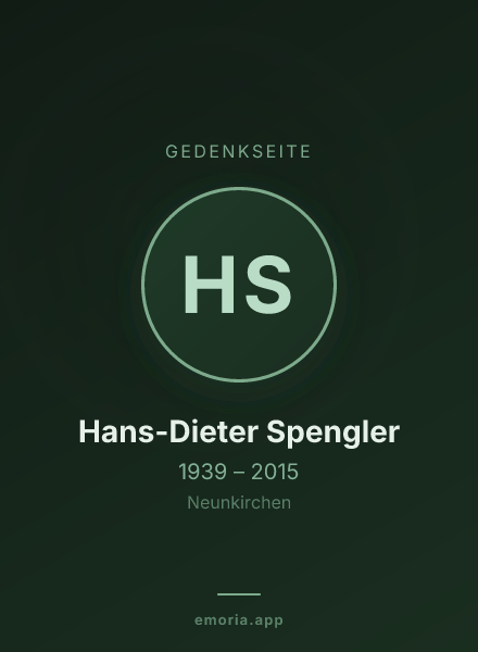 Gedenkportrait von Hans-Dieter Spengler