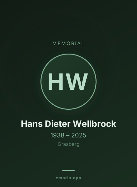 Memorial portrait of Hans Dieter Wellbrock