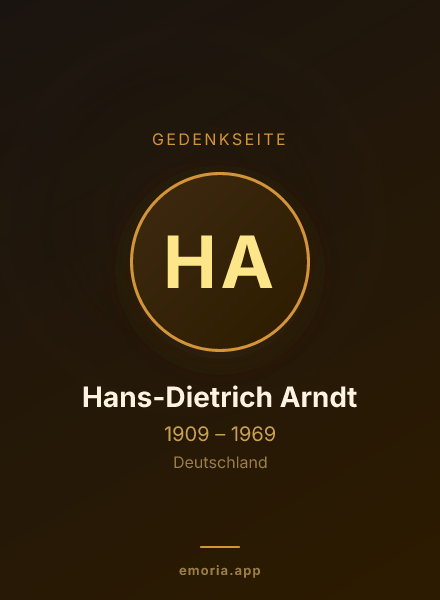 Gedenkportrait von Hans-Dietrich Arndt