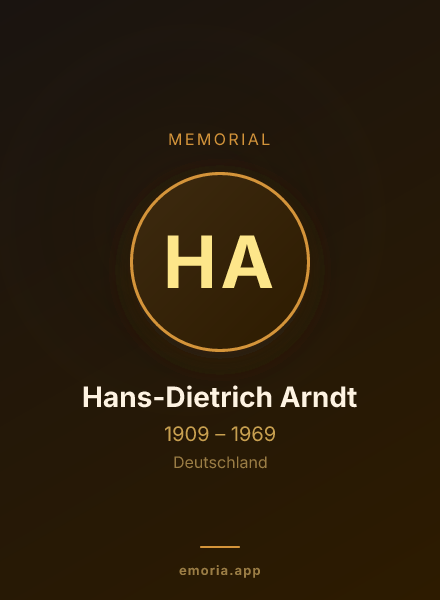 Memorial portrait of Hans-Dietrich Arndt